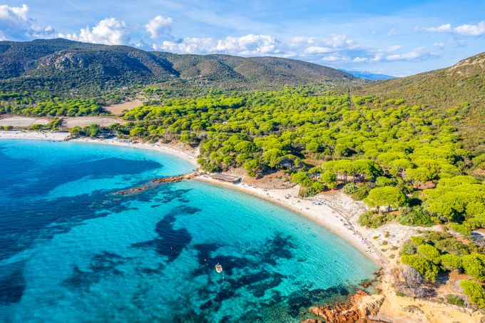 Karibik oder Frankreich? Der Strand von Palombaggia wurde 2024 zum schönsten Strand Frankreichs gewählt. Wir finden: zu Recht! Palombaggia