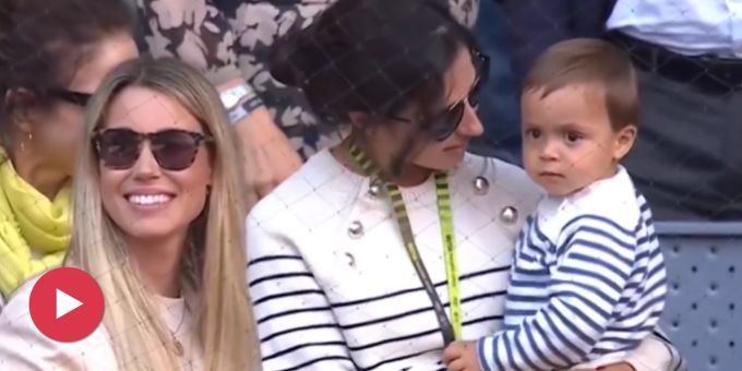 Sohn (1) schaut zu - Nadal junior stiehlt Papa bei Madrid-Sieg die Show