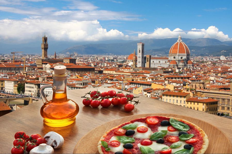 Florenz, Aussicht, Pizza