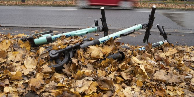 Laub Strasse E-Scooter