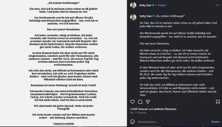 Der Comedian Tutty Tran