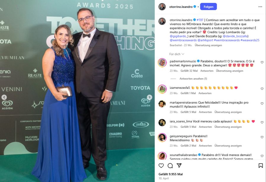 Der Arzt wurde mittlerweile bei den WEmbrace Awards ausgezeichnet.