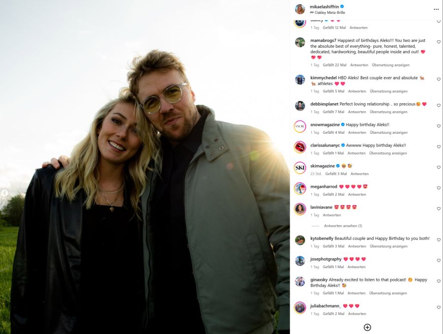 Mikaela Shiffrin feiert ihren langjährigen Lebensgefährten Aleksander Kilde mit einem Geburtstags-Post.