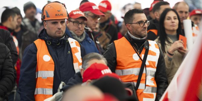Bauarbeiter Protest Bern