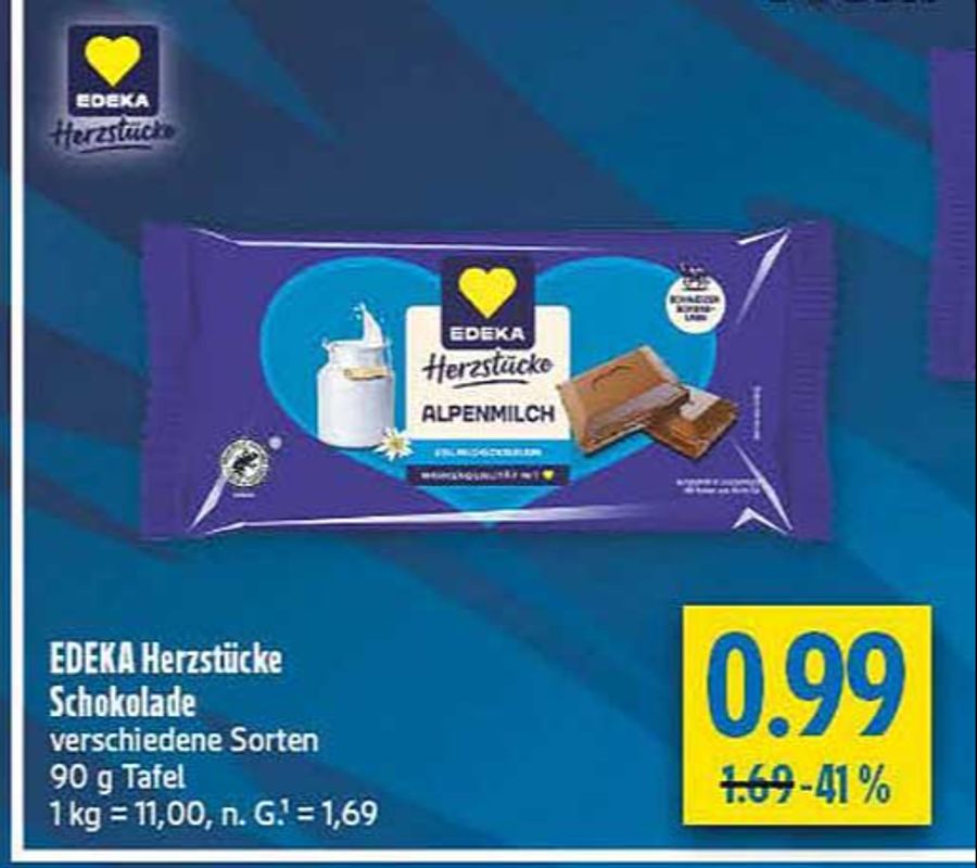 Edeka Alpenmilchschokolade