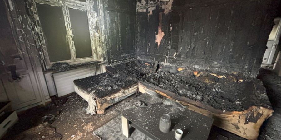 Die Wohnung ist nicht mehr bewohnbar.