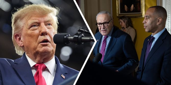 Trump Jeffries Schumer