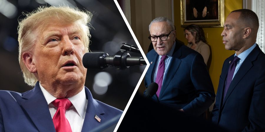Trump Jeffries Schumer