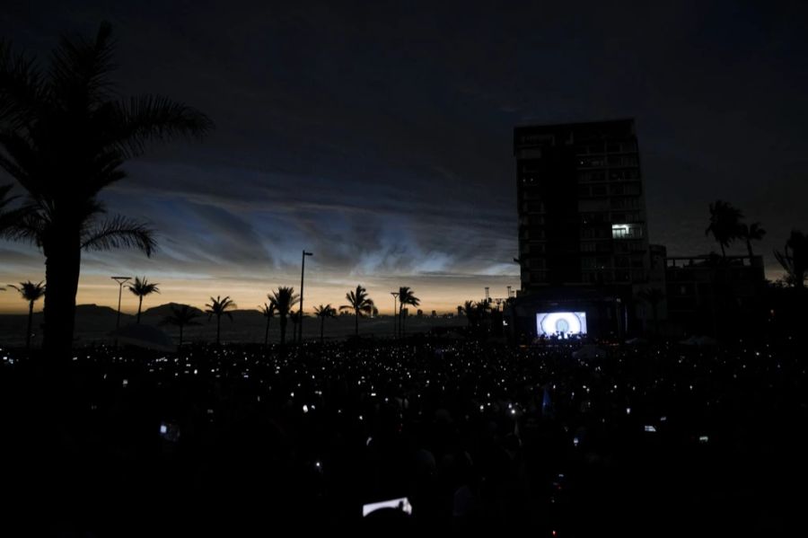 Mazatlan in Mexiko während der totalen Sonnenfinsternis.