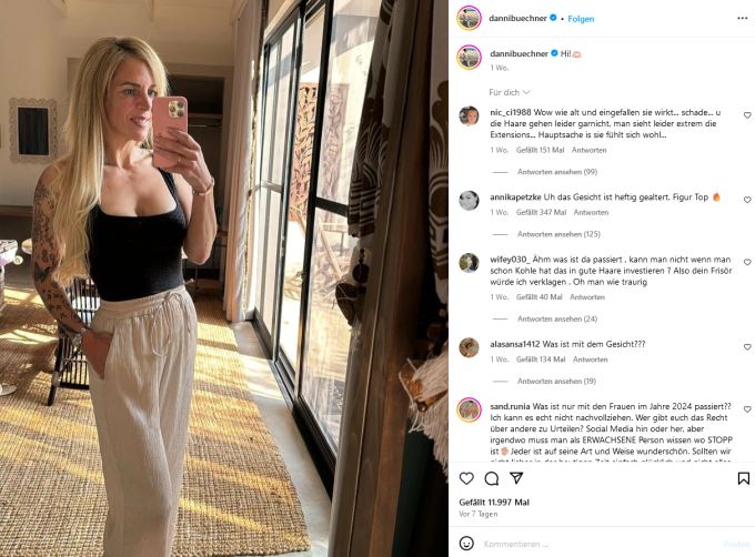 Daniela Büchner zeigt sich rank und schlank. daniela büchner