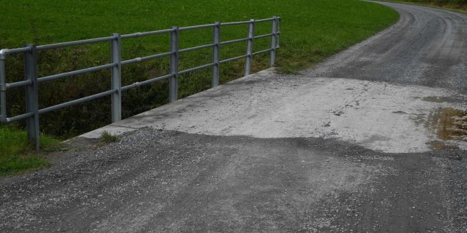 Unfallstelle in Oberriet. Unfallstelle in Oberriet.