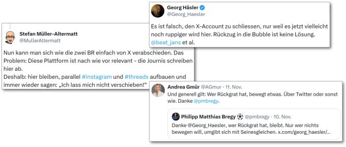 Bei diversen Bürgerlichen trifft Bundesrat Beat Jans mit seiner Kritik an X einen Nerv. Viele schliessen sich der Haltung von Journalist Georg Häsler an. X Georg Häsler