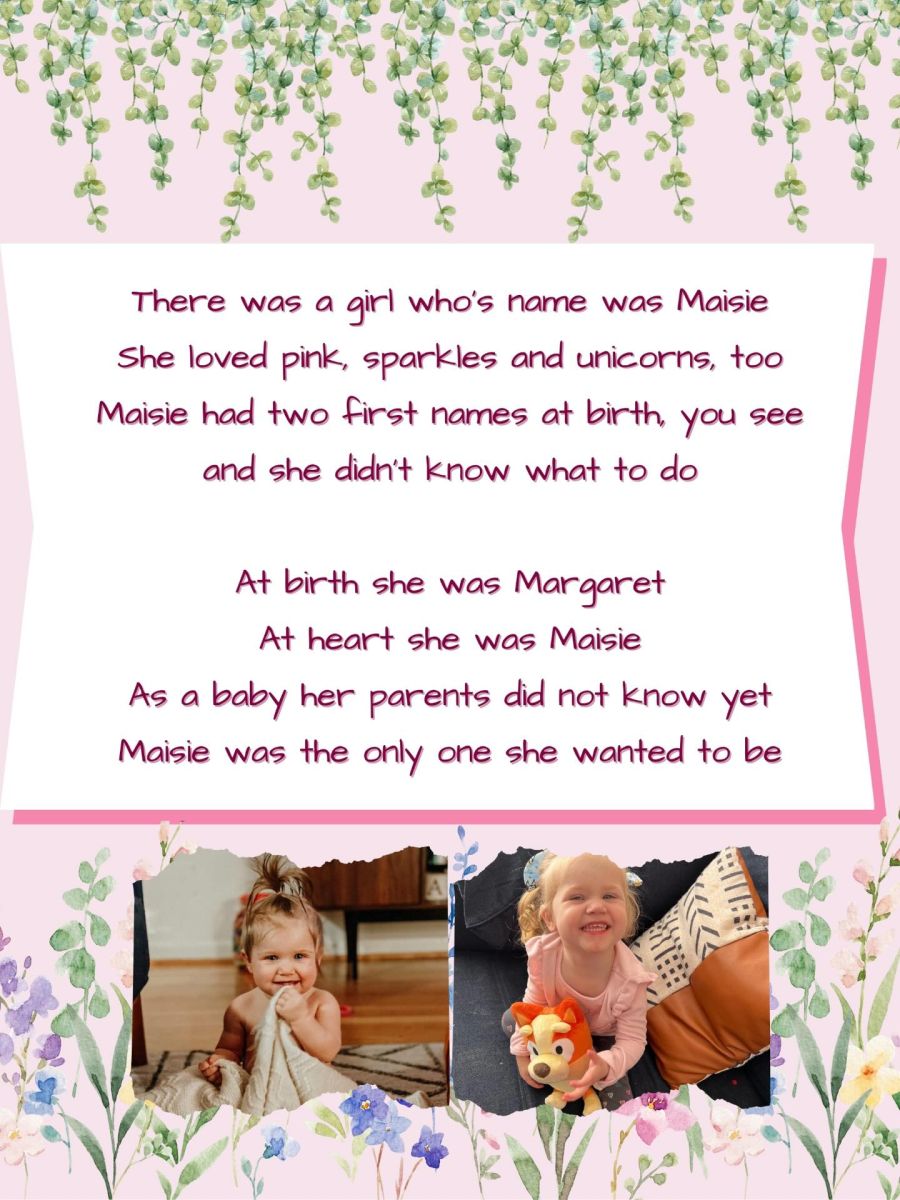 Auf der ersten Seite sind Babybilder zu sehen. Zur Geburt habe das Mädchen Margaret geheissen, schreiben die Eltern.