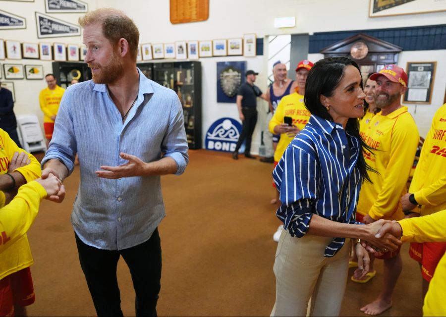 Harry und Meghan trafen in Sydney unter anderem Ersthelfer und Überlebende der Bondi-Attacke.