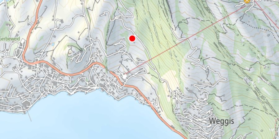 Die massiven Hangbewegungen ereigneten sich am Montag im Gebiet Tannenbergstrasse am Fuss der Rigi. Auch die unterhalb liegende Zingelistrasse war betroffen.