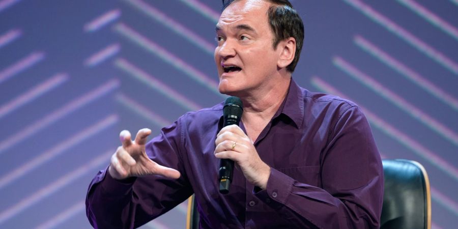 Quentin Tarantino auf dem Digital-Festival OMR in Hamburg.