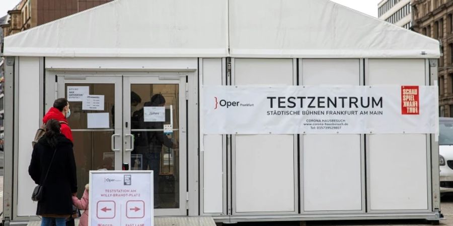 Testzentrum in Frankfurt