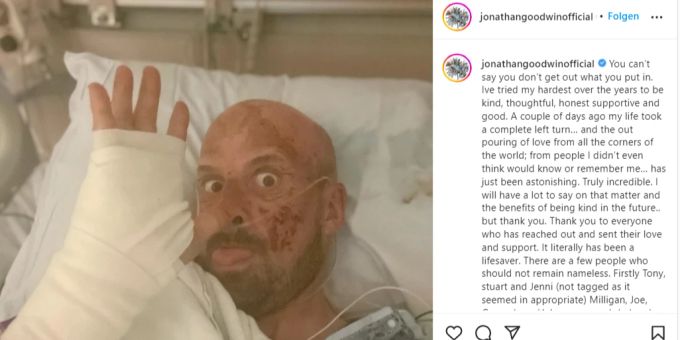 Jonathan Goodwin ist seit seinem schiefgelaufenen Stunt auf den Rollstuhl angewiesen. Jonathan Goodwin magier