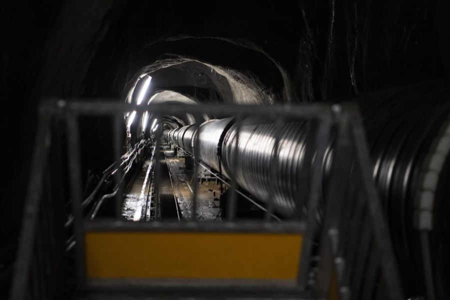 Eine Transitgaspipeline in Urweid bei Innertkirchen BE, September 2021.