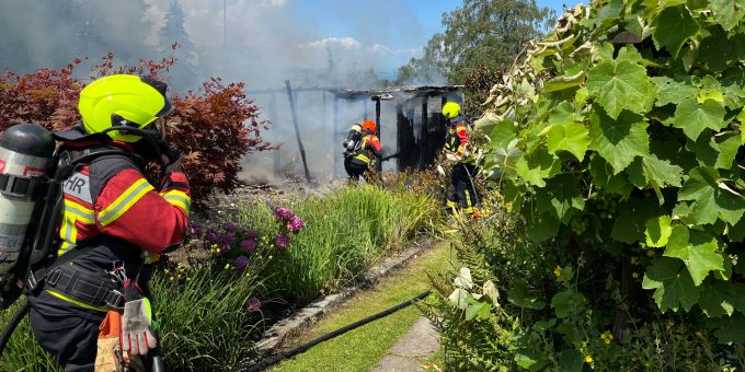 Rorschacherberg: Schrebergartenhaus in Brand Rorschacherberg: Schrebergartenhaus in Brand