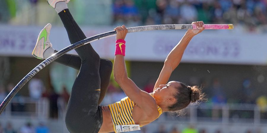 Jacqueline Otchere (MTG Mannheim) in Aktion.