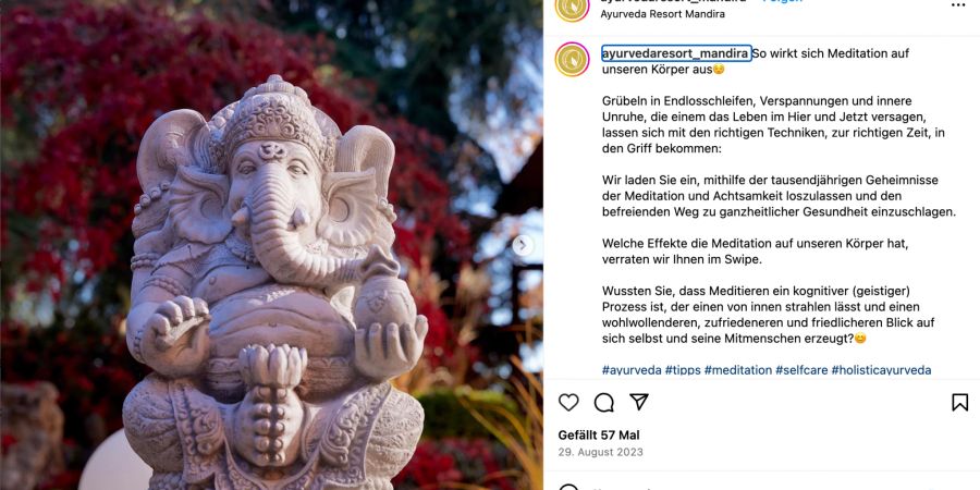 Instagram Post von Ganesha.