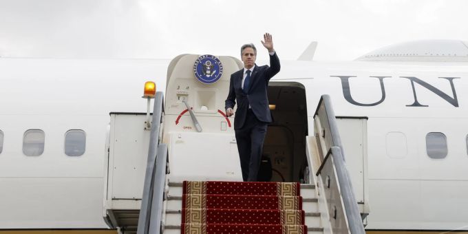 US-Aussenminister Antony Blinken war für das WEF in der Schweiz. (Archivbild) Blinken
