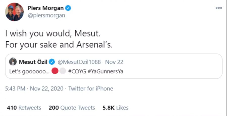 Mesut Özil Piers Morgan