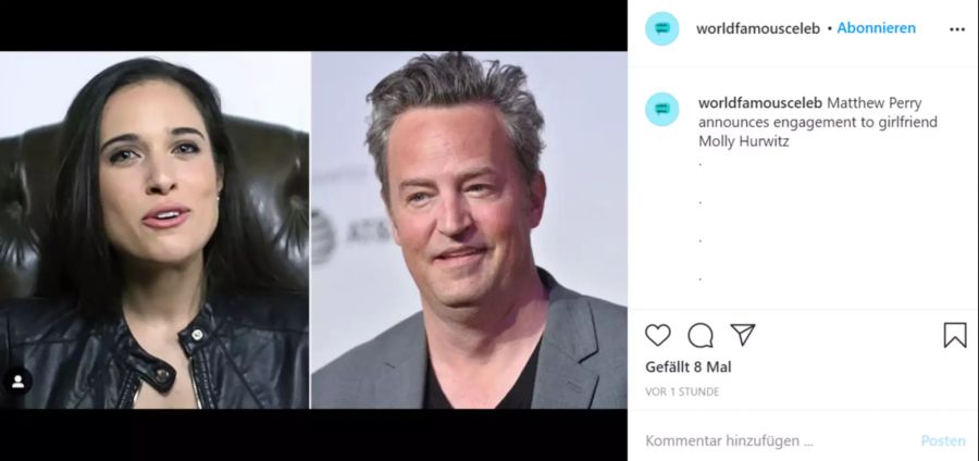 Matthew Perry und seine Ex-Verlobte Molly Hurwitz.