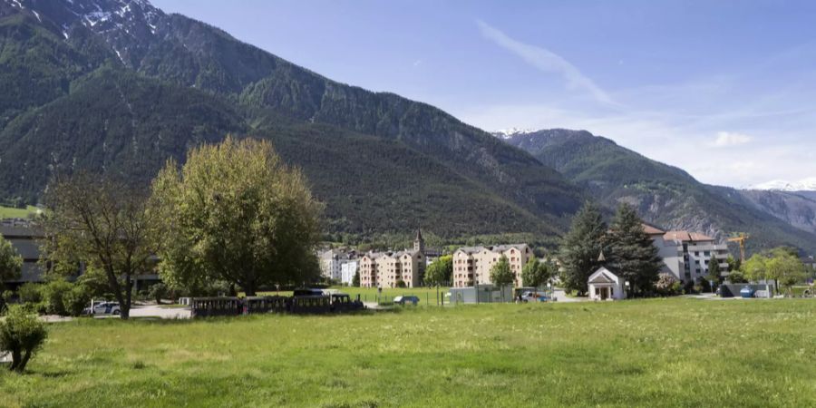 Der Sportplatz von Brig-Glis.