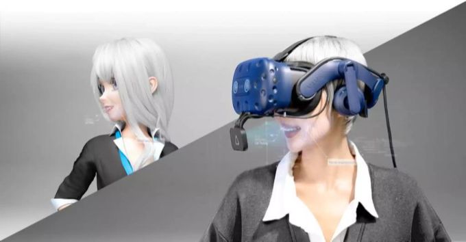 Unter der VR-Brille von HTC Vive ist der Facial Tracker angebracht. HTC Vive