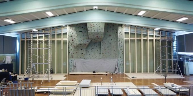 Die Kletterhalle wird dreimal grösser als bisher. Kletterwand BZZ Zofingen