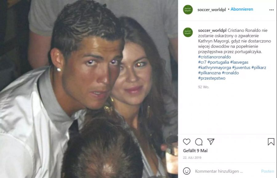 Ronaldo und Kathryn Mayorga 2009 in einem Club in Las Vegas.