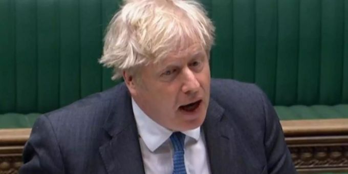 Boris Johnson spricht während der «Prime Minister's Questions» im Parlament. Foto: -/House Of Commons/PA Wire/dpa Boris Johnson spricht während der «Prime Minister's Questions» im Parlament. Foto: -/House Of Commons/PA Wire/dpa