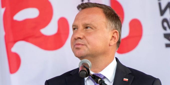 Polens Präsident Andrzej Duda während des 40. Jahrestages der August-Abkommen. polen
