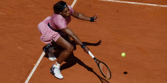 Serena Williams im Spiel gegen Podoroska in Rom. serena williams