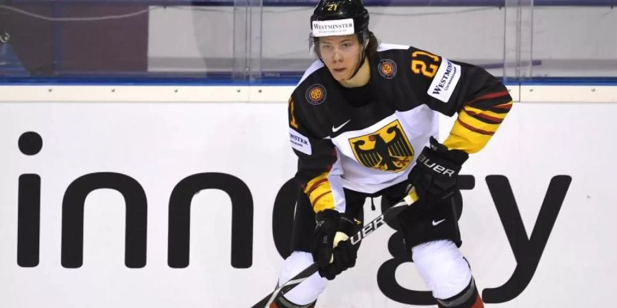 Ist fit für die Eishockey-WM: Moritz Seider. Foto: Monika Skolimowska/dpa-Zentralbild/dpa