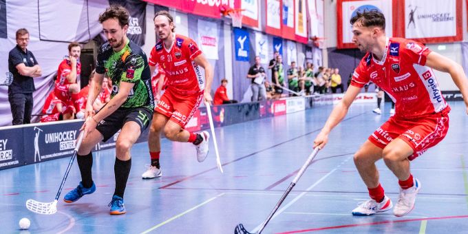UHC Waldkirch-St. Gallen im Spiel. UHC Waldkirch-St. Gallen.
