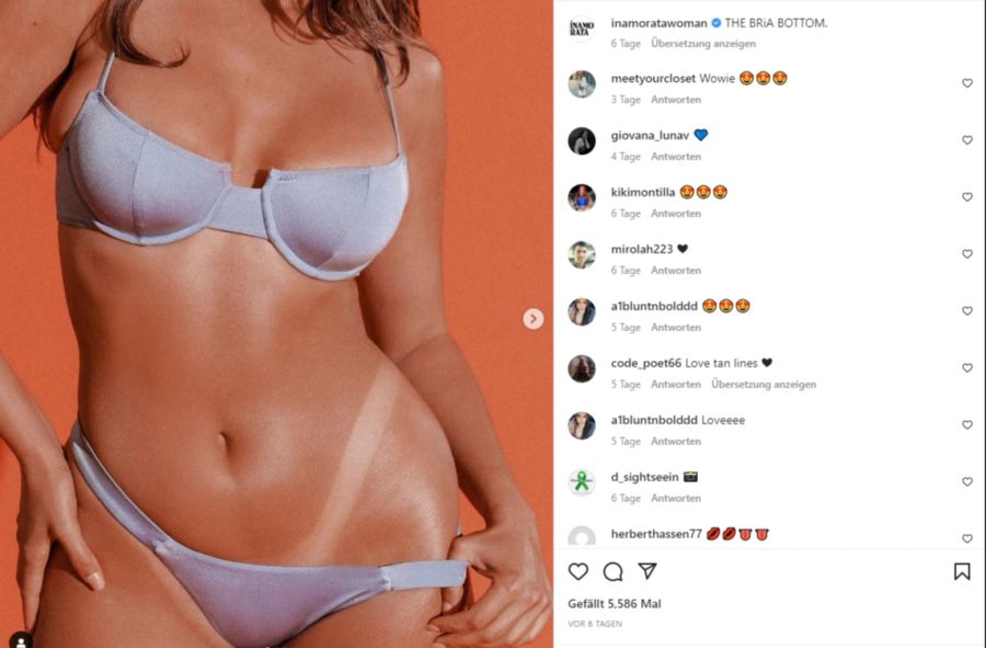 Kampagne für das Bikini-Label von Emily Ratajkowski: Models zeigen ihre Bikini-Abdrücke.