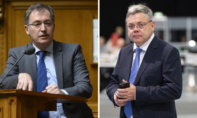 Die SVP-Nationalräte Roland Büchel (links) und Franz Grüter. Roland Büchel Franz Grüter