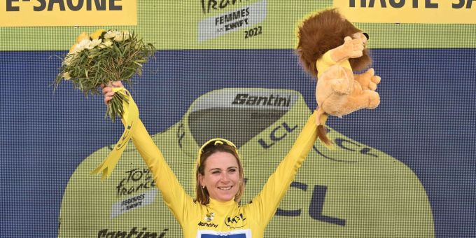 Titelverteidigerin bei der Tour de France der Frauen: Annemiek van Vleuten. Titelverteidigerin bei der Tour de France der Frauen: Annemiek van Vleuten.