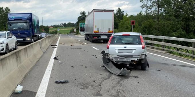 Nach Kollision - Autobahneinfahrt in Baar ZG komplett gesperrt