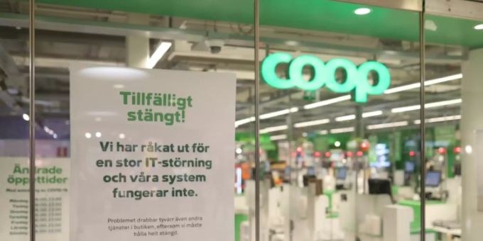 Ein Coop-Supermarkt in Schweden - vorübergehend geschlossen Ein Coop-Supermarkt in Schweden - vorübergehend geschlossen