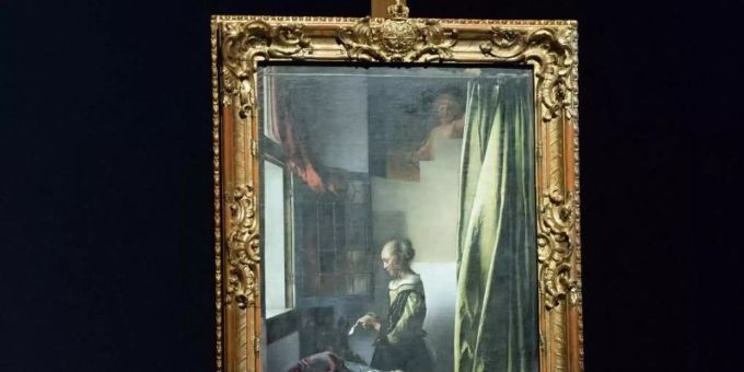 Das teilrestaurierte Gemälde «Brieflesendes Mädchen am offenen Fenster» von Johannes Vermeer im Mai 2019 in der Gemäldegalerie Alte Meister. vermeer