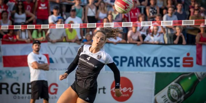 Das österreichische Team an der Heim-Weltmeisterschaft im Faustball. (Archiv) faustball
