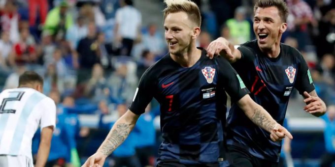 Kroatien überfährt Argentinien an der WM 2018: Ivan Rakitic bejubelt sein Tor zum 3:0 Ivan Rakitic