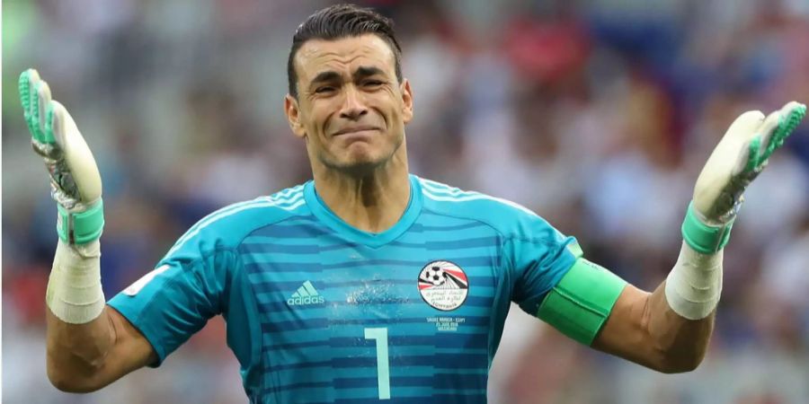 Essam El-Hadary bei seinem letzten Länderspieleinsatz für Ägypten an der WM.