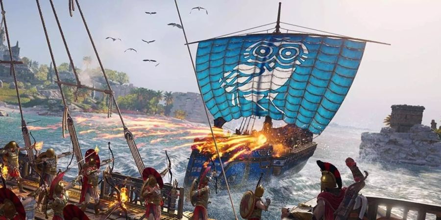 In «Assassin's Creed Odyssey» wird man auf seinen Reisen zwischen den Inseln auch Seeschlachten austragen können.