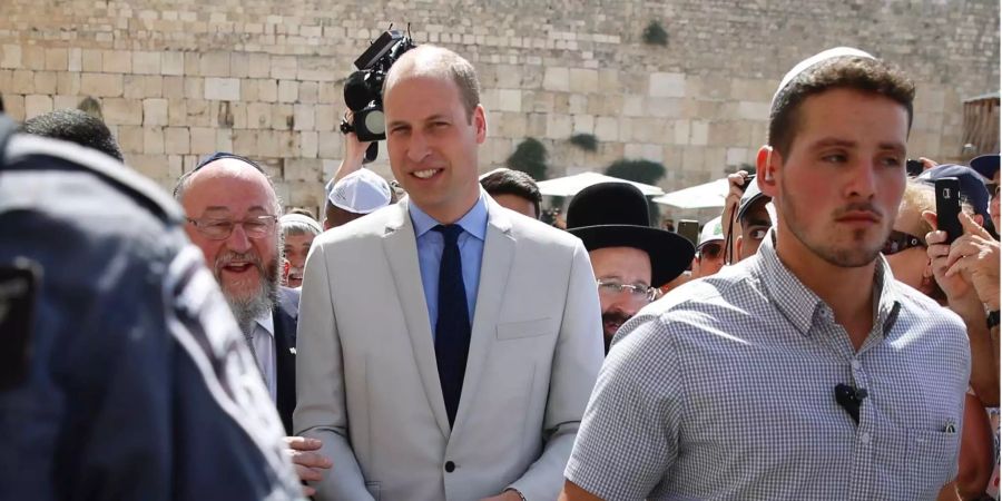 Prinz William besucht als erster Royal offiziell Jerusalem.