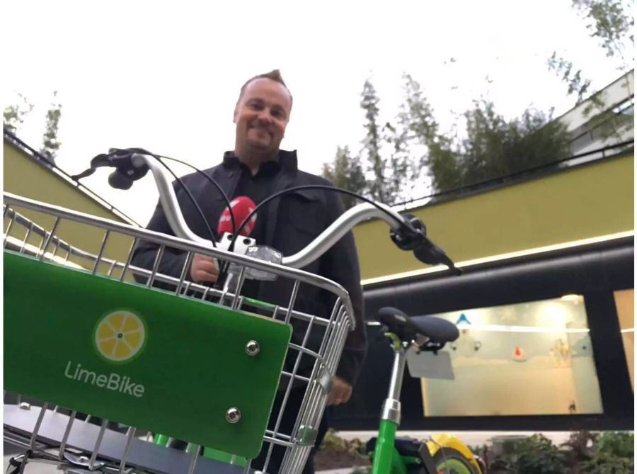 «LimeBike» ist neu in Zürich.